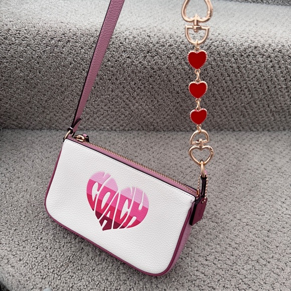 coach Nolita 19 With Stripe Heart Motif ca797 with extender - Picture 3 of 13